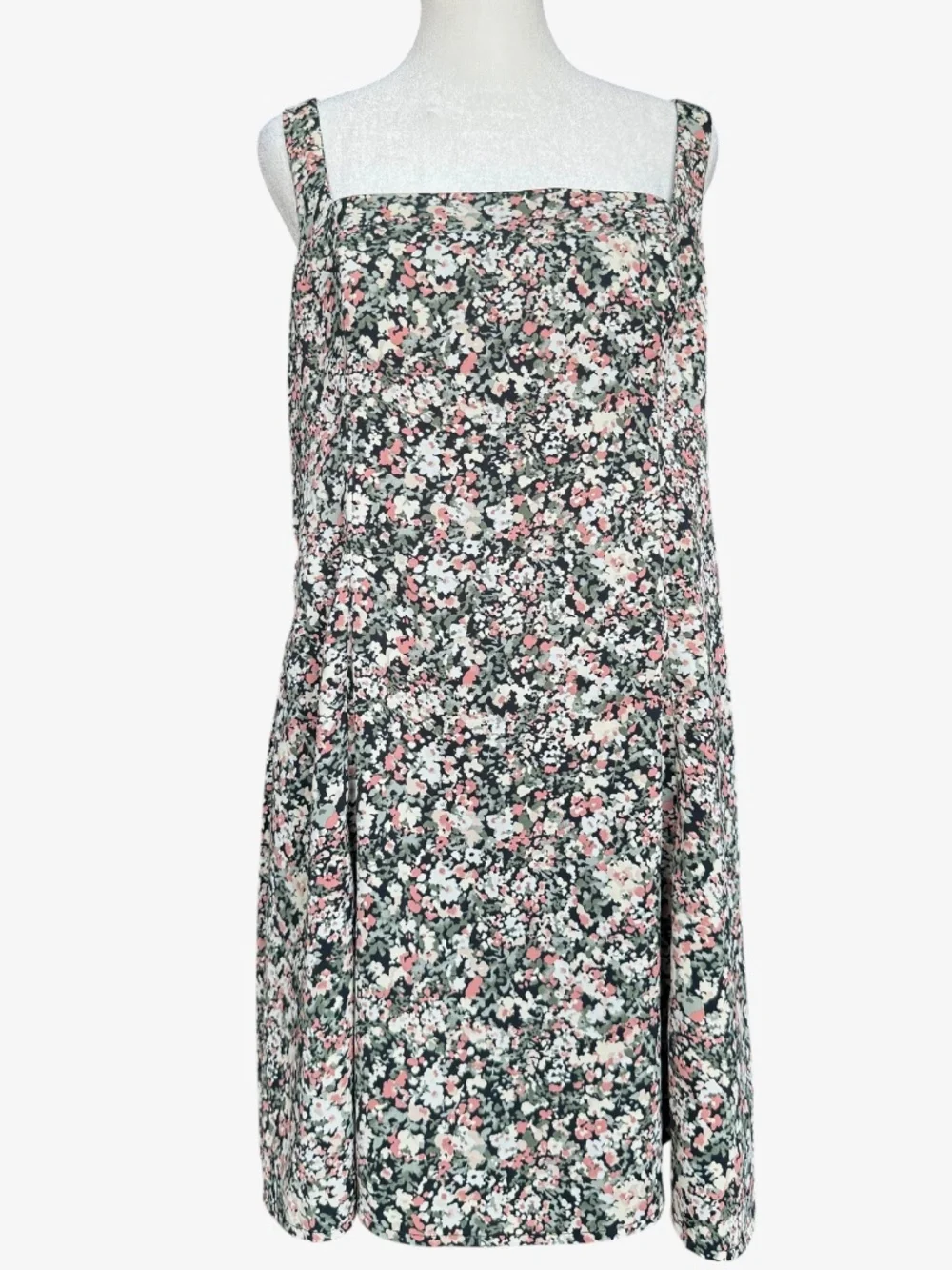 Abercrombie & Fitch Square Neck Floral Mini Dress Sz L